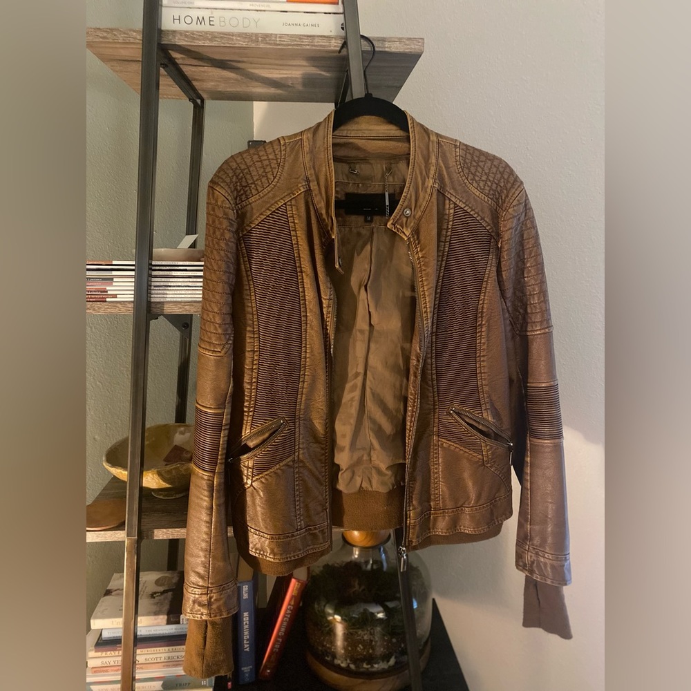 LA Coalition Vegan Leather Jacket - size M
